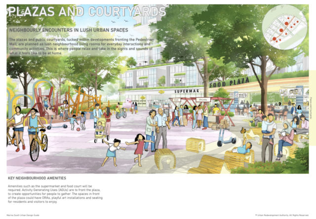 One Marina Gardens Plazas and Courtyards